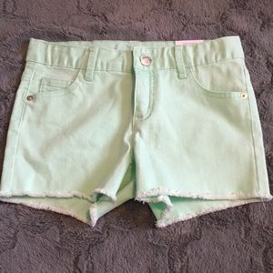 Justice Mint Green Jean Shorts